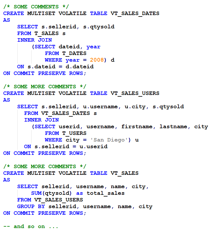 Multi Stage SQL Based ETL