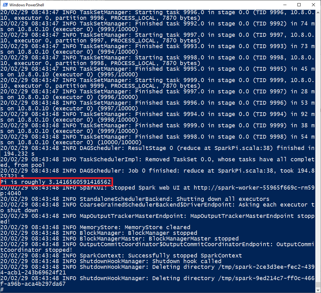 Spark Pi Estimator Example